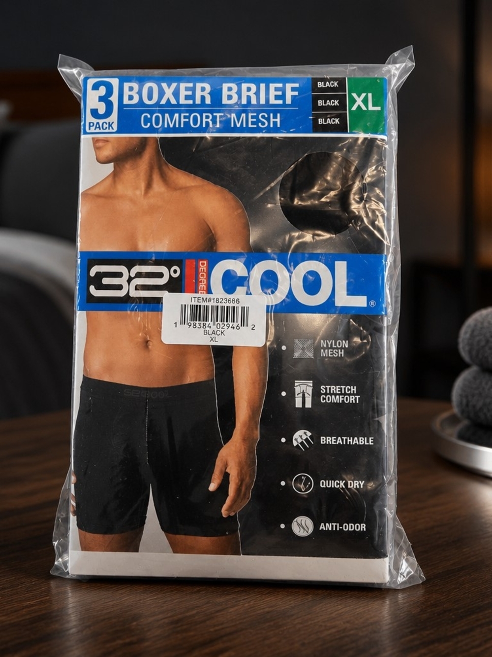 32 DEGREES COOL COMFORT MESH BLACK SIZE XL 2 PACK FOR THE PRICE OF 1